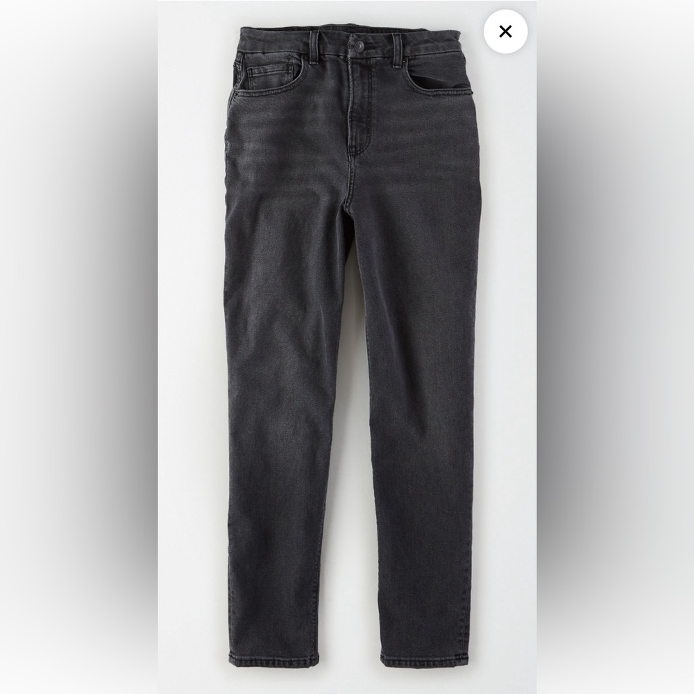 American Eagle Stretch Mom Jeans Washed Black - Picture 4 of 5